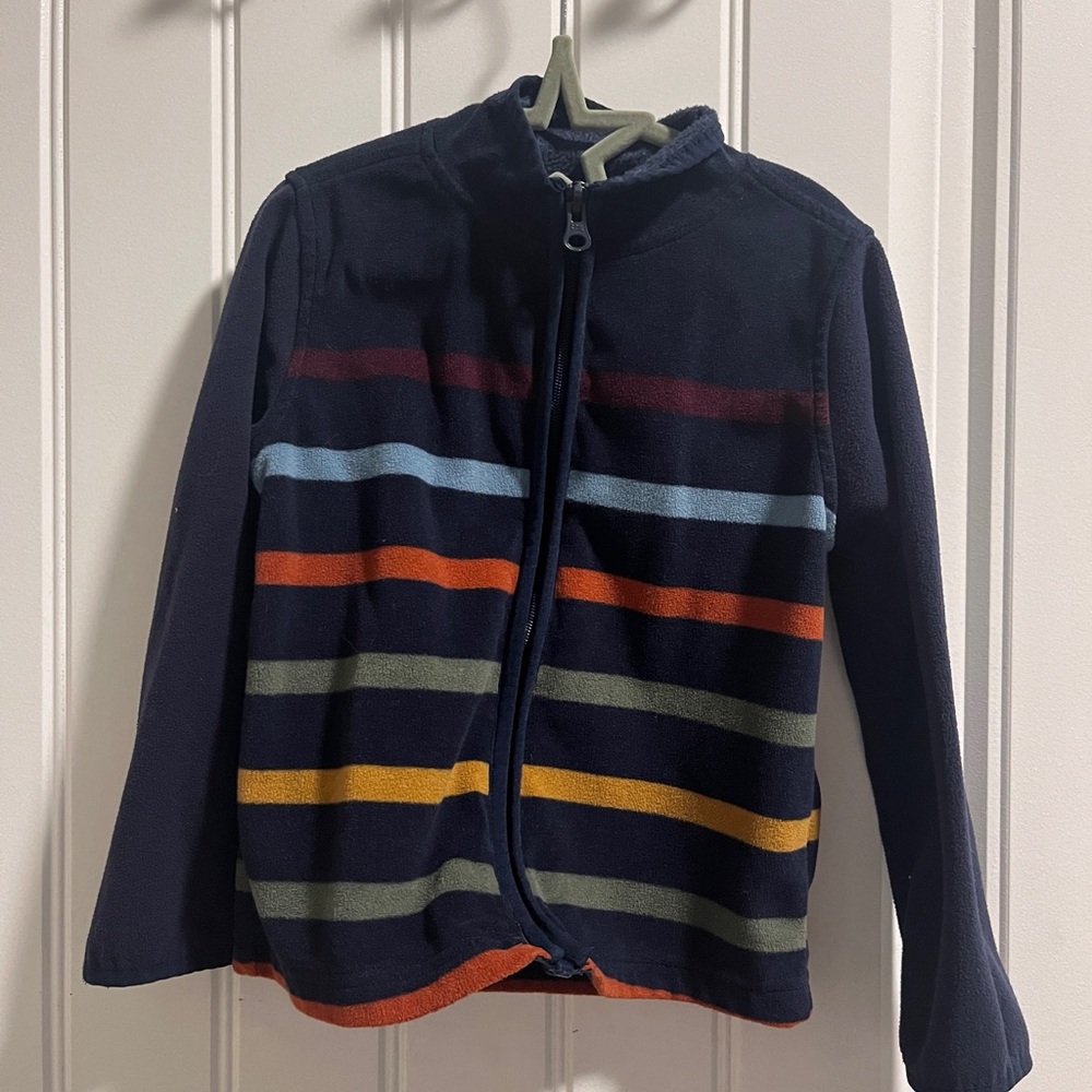 Stripe zip up sweater